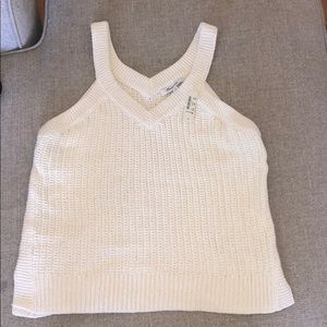 NWT cream sweater tank
